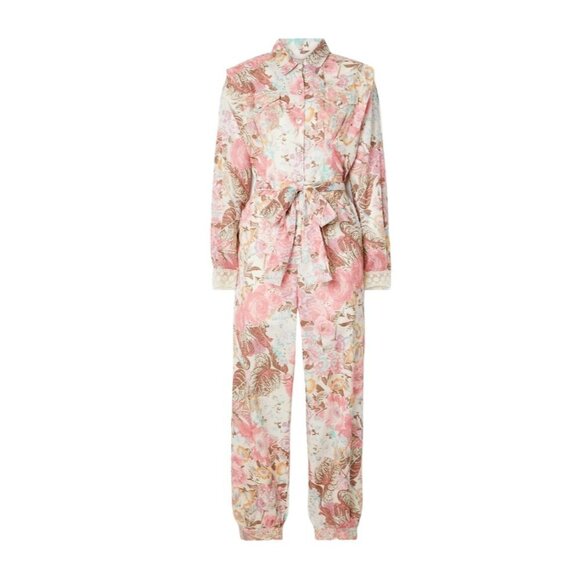 NWT LoveShackFancy Morellia Jumpsuit in Dew Drop Floral Cotton 1-Piece XS $395 - Picture 11 of 11
